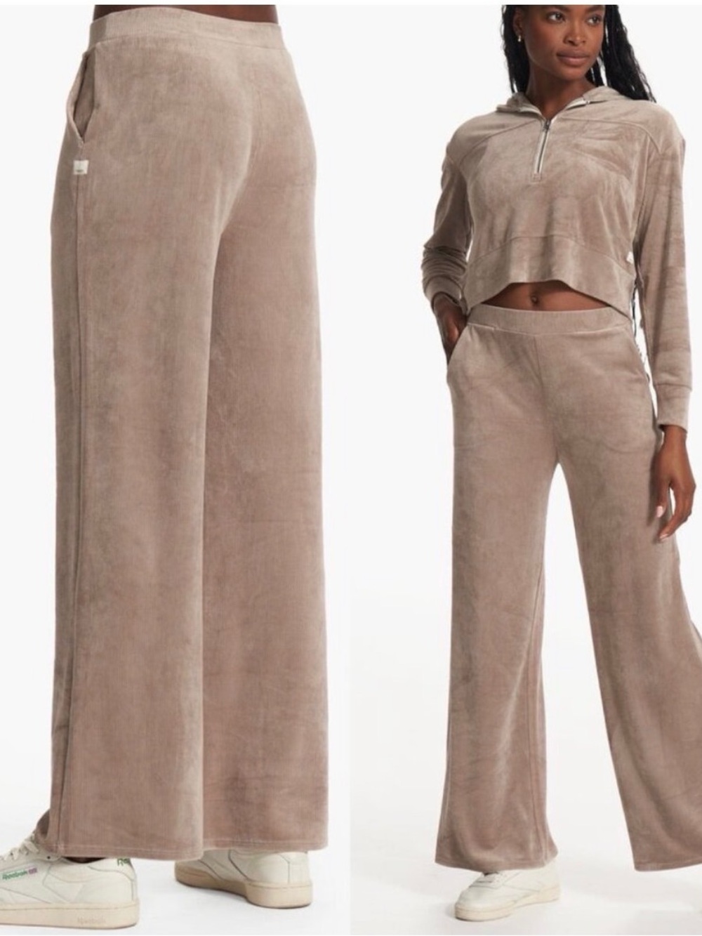 Vuori women’s Haven wide leg velvet pants. Medium.